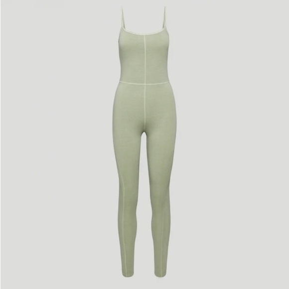 Aritzia Wilfred Free Divinity Jumpsuit Romper Small Light Green Athleisure Yoga - Picture 6 of 16